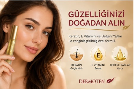 %98 Doğal İçerikli ve Hidrolize Keratinli Kaş Kirpik Bakım Serumu 14 Günde Etkili Özel Seri