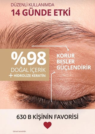 %98 Doğal İçerikli ve Hidrolize Keratinli Kaş Kirpik Bakım Serumu 14 Günde Etkili Özel Seri