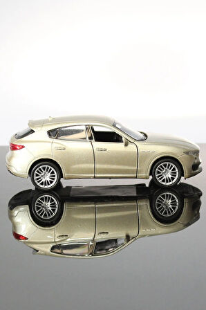 Maserati Levante Bej Çek Bırak Metal Model Oyuncak Araba 12 Cm