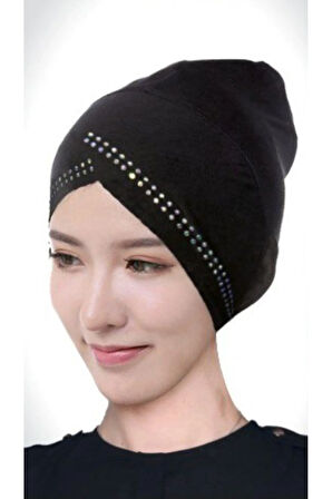 Lüks Taşlı Çapraz Bone