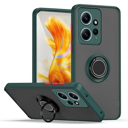 Teleplus Xiaomi Uyumlu Redmi Note 12 4g Kılıf Montreal Yüzüklü Mat Kapak