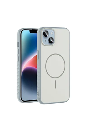 iPhone 13 Kılıf Manyetik Şarj Özellikli Tea Olid Kapak