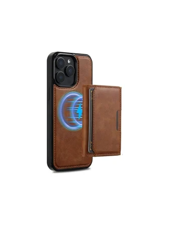 Teleplus iPhone 16 Pro Kılıf Pollux L2 Serisi Mıknatıslı Kartlıklı 2-1 Kapak