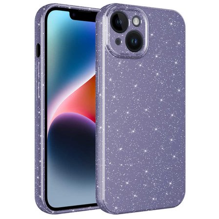 Teleplus iPhone 13 Kılıf Kamera Korumalı Simli Koton Kapak