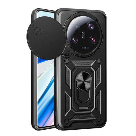 Teleplus Xiaomi Uyumlu Mi 13 Ultra Kılıf Magnetik Standlı Kamera Korumalı Slide Sürgülü Cover Kapak