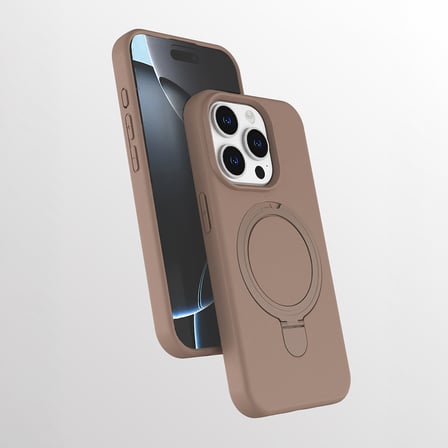 Teleplus iPhone 15 Pro Kılıf Manyetik Şarj Özellikli Yüzüklü Standlı Samara Kapak