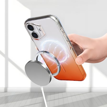 Teleplus iPhone 17 Kılıf Rainbow Renkli Septik Manyetik Şarj Kapak