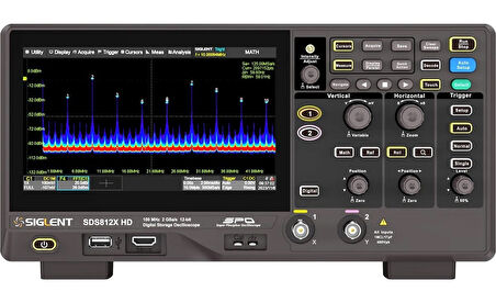 SIGLENT SDS812X HD Dijital Osiloskop, 12bit, 100Mhz, 2 Kanal