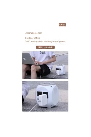 Konfulon CN01 Powerbank 45.000 mAh Kamp Şarj PD - Beyaz