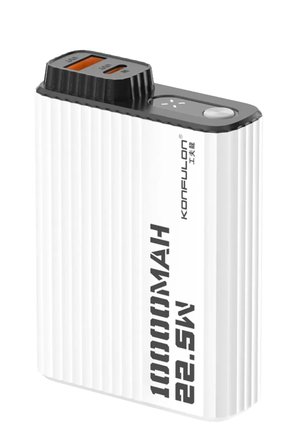 Konfulon A40Q 10.000 mAh PD 20W Mini Powerbank - Siyah-Beyaz