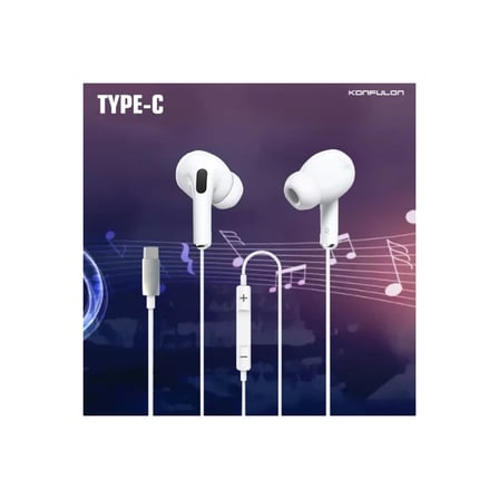 Konfulon INA16 Type-C Kablolu Kulak İçi Kulaklık - Beyaz