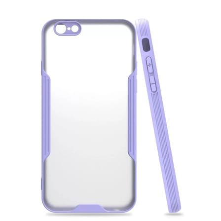 Newface Apple iPhone 6 Kılıf Platin Silikon - Lila