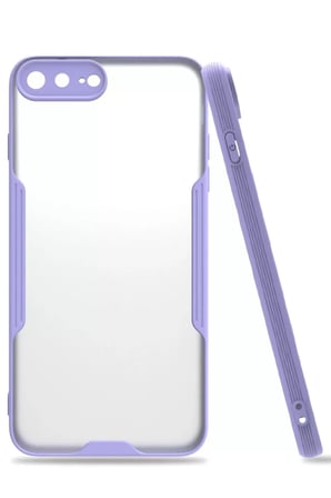 Newface Apple iPhone 7 Plus Kılıf Platin Silikon - Lila