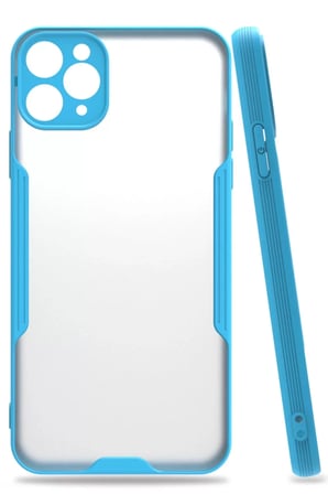 Newface Apple iPhone 11 Pro Kılıf Platin Silikon - Mavi