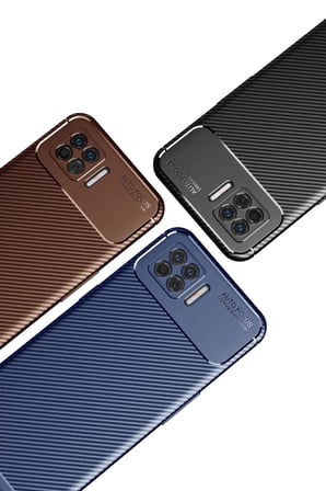 Newface Oppo A73 Kılıf Auto Focus Karbon Kapak - Siyah