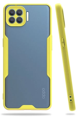 Newface Oppo Reno 4 Lite Kılıf Platin Silikon - Sarı