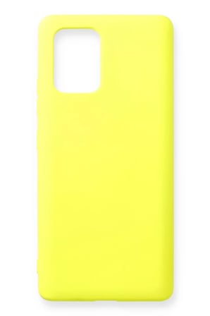Newface Samsung Galaxy A91 / S10 Lite Kılıf Nano içi Kadife Silikon - Sarı
