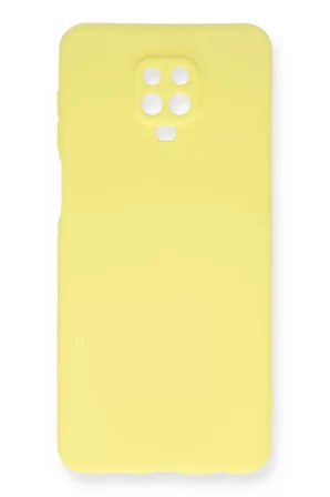 Newface Xiaomi Redmi Note 9 Pro Kılıf Nano içi Kadife Silikon - Sarı