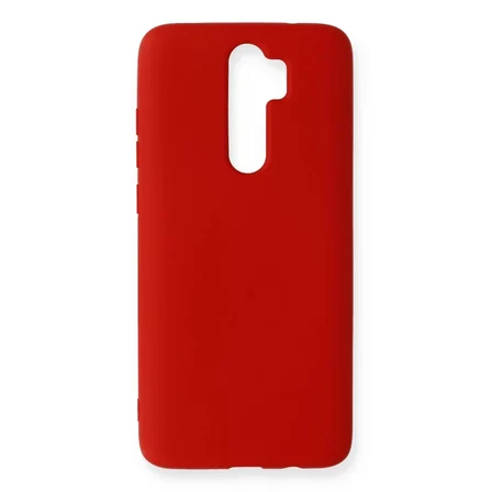 Newface Xiaomi Redmi Note 8 Pro Kılıf Nano içi Kadife Silikon - Kırmızı