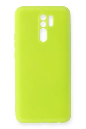 Newface Xiaomi Redmi 9 Kılıf Nano içi Kadife Silikon - Sarı