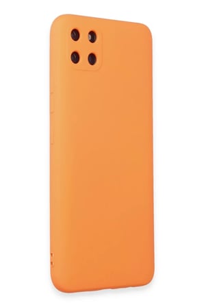 Newface Realme C11 Kılıf Nano içi Kadife Silikon - Turuncu