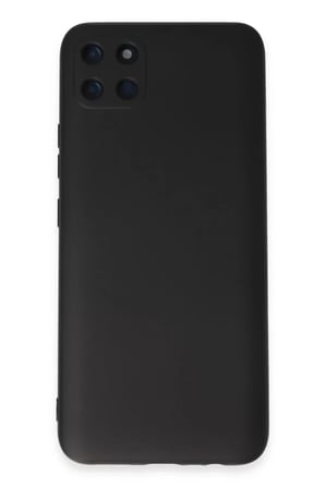 Newface Realme C11 Kılıf Nano içi Kadife Silikon - Siyah