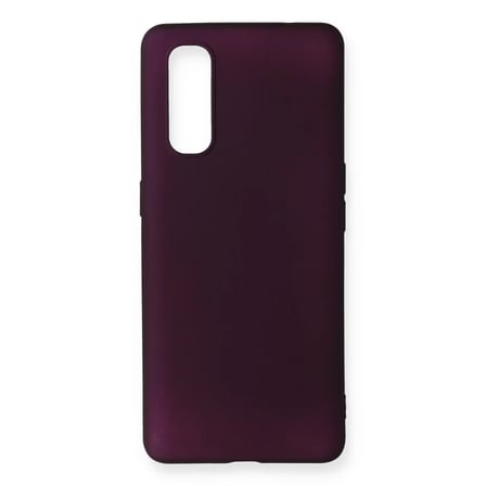 Newface Oppo Find X2 Kılıf First Silikon - Mürdüm