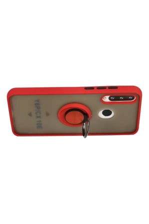 Newface Huawei Y6P Kılıf Montreal Yüzüklü Silikon Kapak - Kırmızı