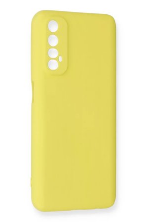 Newface Realme 7 Kılıf Nano içi Kadife Silikon - Sarı