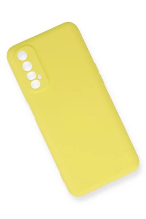 Newface Realme 7 Kılıf Nano içi Kadife Silikon - Sarı
