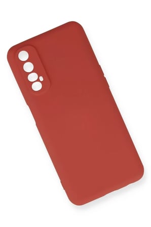 Newface Realme 7 Kılıf Nano içi Kadife Silikon - Kiremit