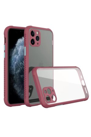 Newface Apple iPhone 11 Pro Kılıf Miami Şeffaf Silikon - Fuşya