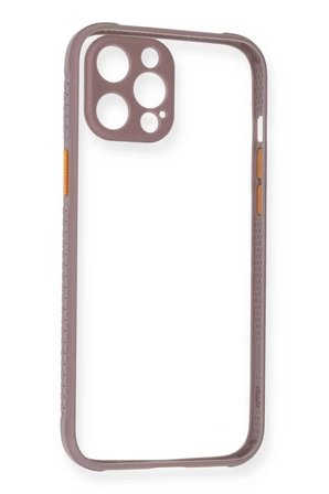 Newface Apple iPhone 12 Pro Kılıf Miami Şeffaf Silikon - Açık Mor