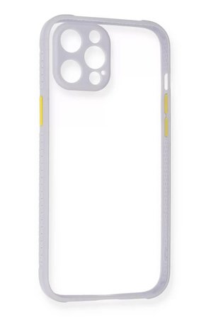 Newface Apple iPhone 12 Pro Kılıf Miami Şeffaf Silikon - Lila