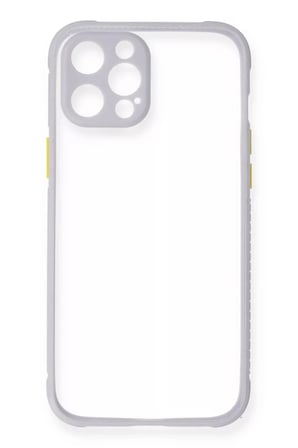 Newface Apple iPhone 12 Pro Kılıf Miami Şeffaf Silikon - Lila