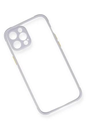Newface Apple iPhone 12 Pro Kılıf Miami Şeffaf Silikon - Lila