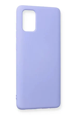 Newface Samsung Galaxy A71 Kılıf Nano içi Kadife Silikon - Lila