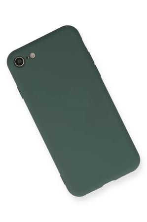 Newface Apple iPhone 7 Kılıf Nano içi Kadife Silikon - Koyu Yeşil
