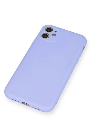 Newface Apple iPhone 11 Kılıf Nano içi Kadife Silikon - Lila