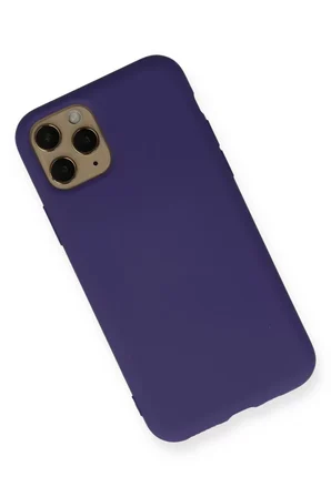 Newface Apple iPhone 11 Pro Max Kılıf Nano içi Kadife Silikon - Mor
