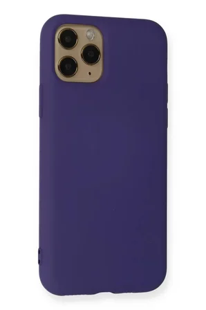 Newface Apple iPhone 11 Pro Max Kılıf Nano içi Kadife Silikon - Mor