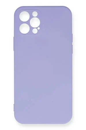 Newface Apple iPhone 12 Pro Max Kılıf Nano içi Kadife Silikon - Lila