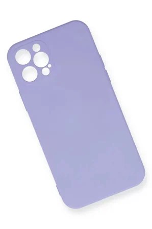 Newface Apple iPhone 12 Pro Max Kılıf Nano içi Kadife Silikon - Lila