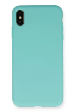 Newface Apple iPhone XS Max Kılıf Nano içi Kadife Silikon - Turkuaz