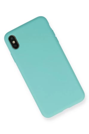 Newface Apple iPhone XS Max Kılıf Nano içi Kadife Silikon - Turkuaz