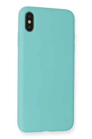 Newface Apple iPhone XS Max Kılıf Nano içi Kadife Silikon - Turkuaz