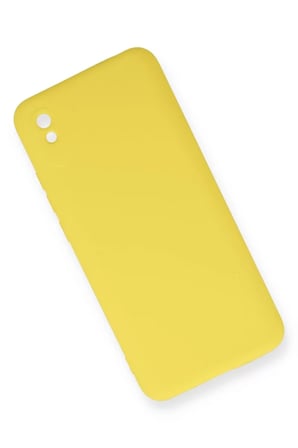 Newface Xiaomi Redmi 9A Kılıf Nano içi Kadife Silikon - Sarı