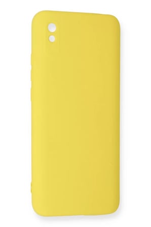 Newface Xiaomi Redmi 9A Kılıf Nano içi Kadife Silikon - Sarı