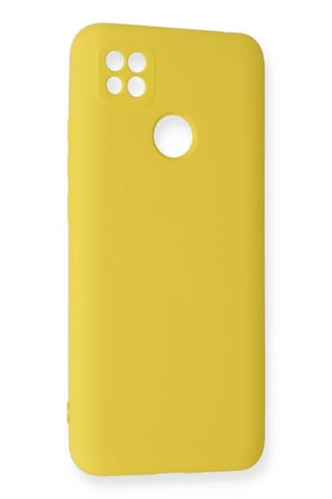 Newface Xiaomi Redmi 9C Kılıf Nano içi Kadife Silikon - Sarı