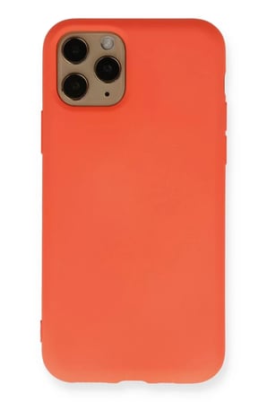 Newface Apple iPhone 11 Pro Kılıf Nano içi Kadife Silikon - Turuncu